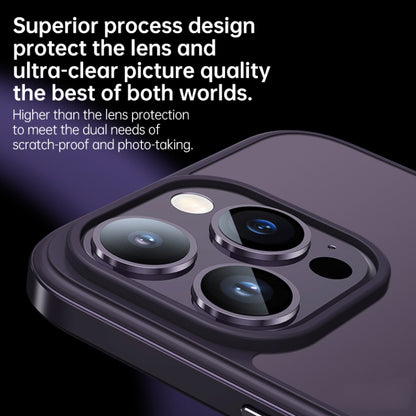 For iPhone 14 Pro SULADA Metal Frame + Nano Glass + TPU Phone Case(Dark Purple) - iPhone 14 Pro Cases by SULADA | Online Shopping UK | buy2fix