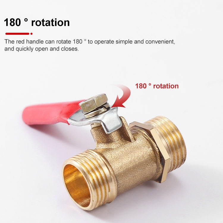 LAIZE Pneumatic Hose Connector Copper Ball Valve, Specification:Double Outside 4 1/2 inch -  by LAIZE | Online Shopping UK | buy2fix