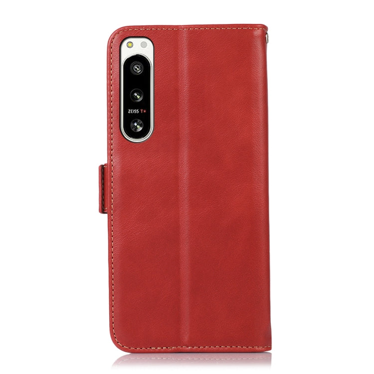 For Sony Xperia 5 IV Crazy Horse Top Layer Cowhide Leather Phone Case(Red) - Sony Cases by buy2fix | Online Shopping UK | buy2fix