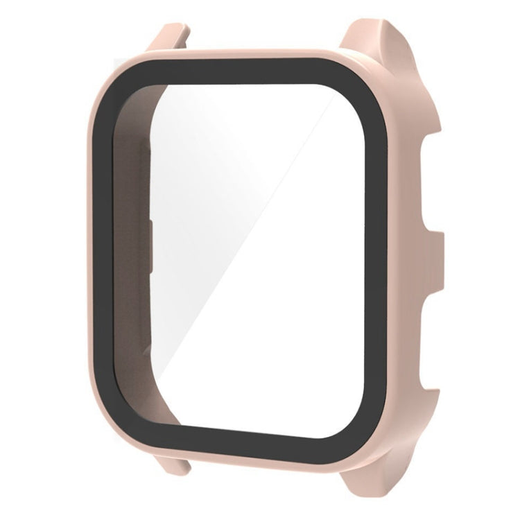 For Garmin Venu Sq2 PC + 9H Tempered Glass Integrated Protective Watch Case(Pink) - Watch Cases by buy2fix | Online Shopping UK | buy2fix