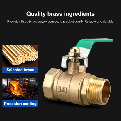 LAIZE Pneumatic Hose Connector Thickened Brass Ball Valve, Size:Double Inside 1 inch G1 -  by LAIZE | Online Shopping UK | buy2fix