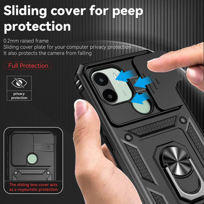 For Xiaomi Redmi A1/A1+ Sliding Camshield Holder Phone Case(Black) - Xiaomi Cases by buy2fix | Online Shopping UK | buy2fix