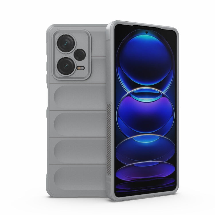 For Xiaomi Redmi Note 12 Pro+ China / Global Magic Shield TPU + Flannel Phone Case(Grey) - Note 12 Pro+ Cases by buy2fix | Online Shopping UK | buy2fix