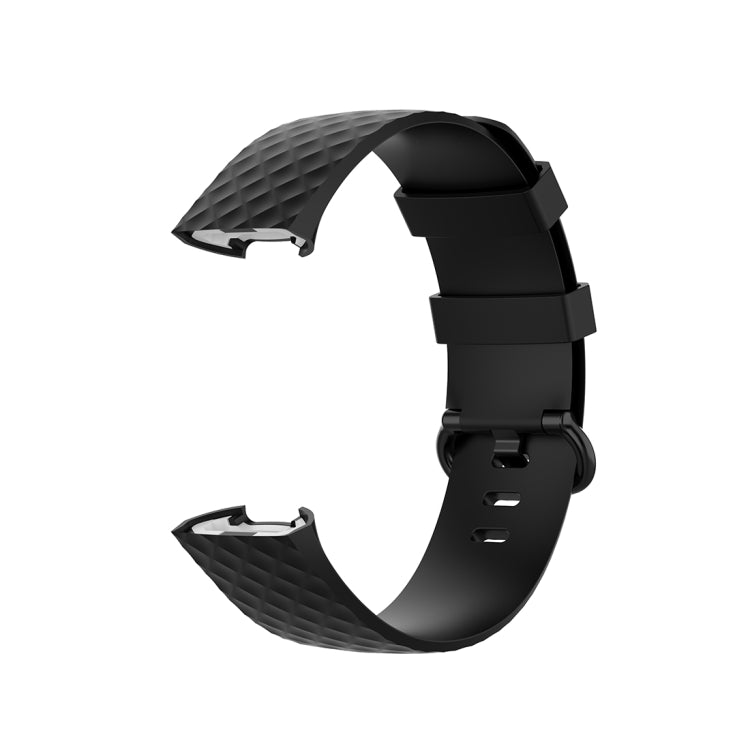 Color Buckle TPU Wrist Strap Watch Band for Fitbit Charge 4 / Charge 3 / Charge 3 SE, Size: S(Black) - Smart Wear by buy2fix | Online Shopping UK | buy2fix