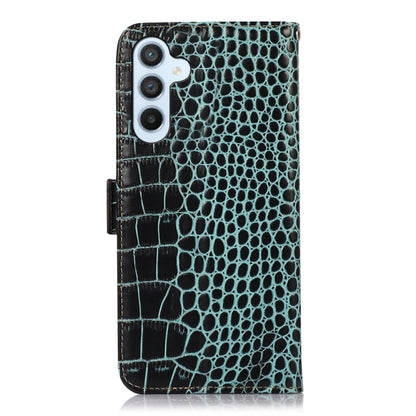 For Samsung Galaxy A54 5G Crocodile Top Layer Cowhide Leather Phone Case(Green) - Galaxy Phone Cases by buy2fix | Online Shopping UK | buy2fix