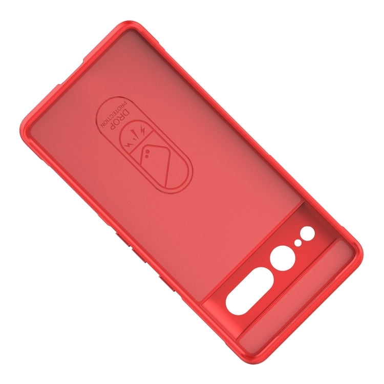 For Google Pixel 7 Pro Magic Shield TPU + Flannel Phone Case(Red) - Google Cases by buy2fix | Online Shopping UK | buy2fix