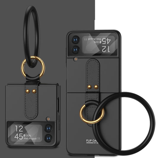 For Samsung Galaxy Z Flip4 GKK Ultrathin Integrated Shockproof Phone Case with Bracelet(Black) - Galaxy Z Flip4 5G Cases by GKK | Online Shopping UK | buy2fix