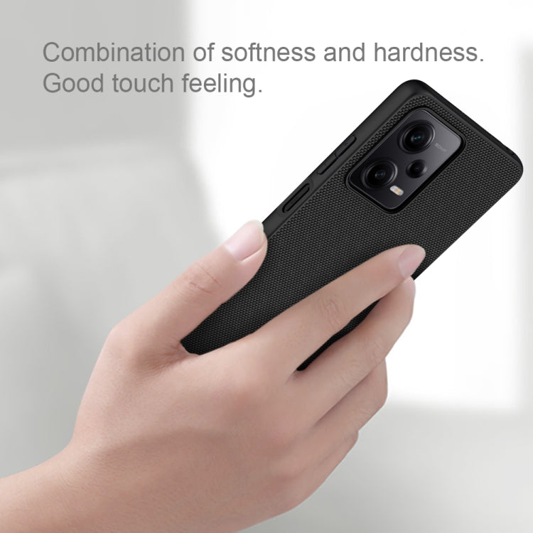 For Xiaomi Redmi Note 12 Pro 5G China NILLKIN Shockproof TPU + PC Textured Phone Case(Black) - Xiaomi Cases by NILLKIN | Online Shopping UK | buy2fix