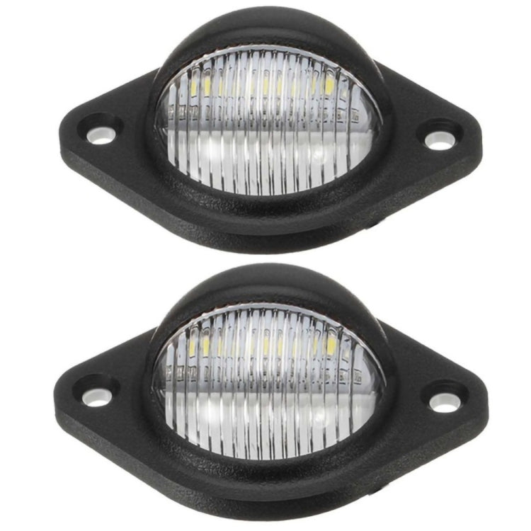 2pcs Car 3LED Round License Plate Light - In Car by buy2fix | Online Shopping UK | buy2fix