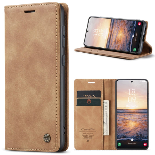 For Samsung Galaxy S23 5G CaseMe 013 Multifunctional Horizontal Flip Leather Phone Case(Brown) - Galaxy S23 5G Cases by CaseMe | Online Shopping UK | buy2fix