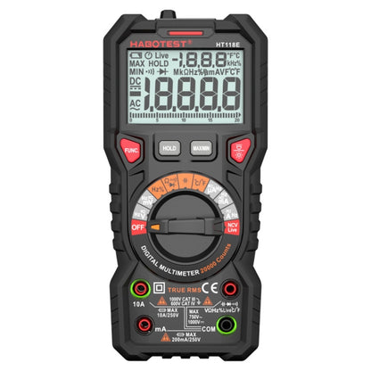 HABOTEST HT118E Handheld High-precision Full Gear Fire Prevention Digital Multimeter - Consumer Electronics by buy2fix | Online Shopping UK | buy2fix