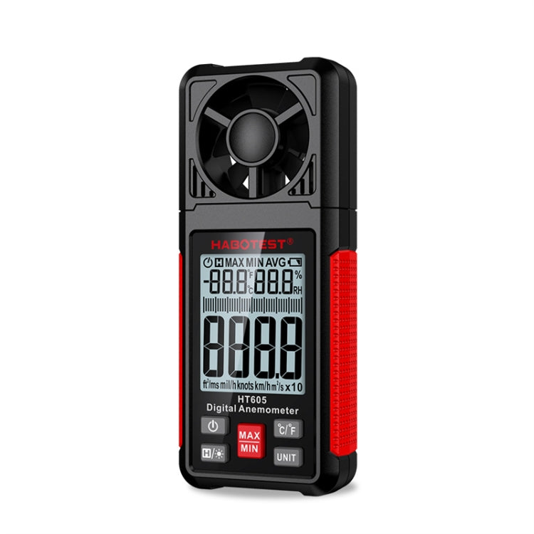 HABOTEST HT605 Portable Intelligent Digital Display Handheld Wind Speed Tester - Tachometers & Anemometer by HABOTEST | Online Shopping UK | buy2fix