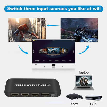 NK-H31 8K 3 in 1 Out HDMI Switcher for Xbox PS4 PS5 Roku UHD TV Monitor Projector - Switch by buy2fix | Online Shopping UK | buy2fix