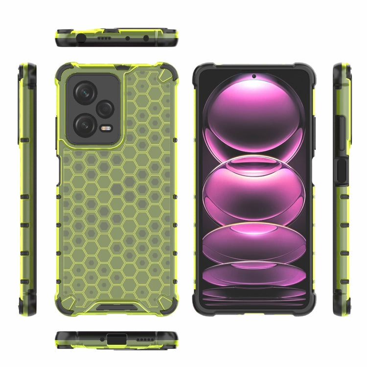 For Xiaomi Poco X5 Shockproof Honeycomb PC + TPU Phone Case(Green) - Xiaomi Cases by buy2fix | Online Shopping UK | buy2fix