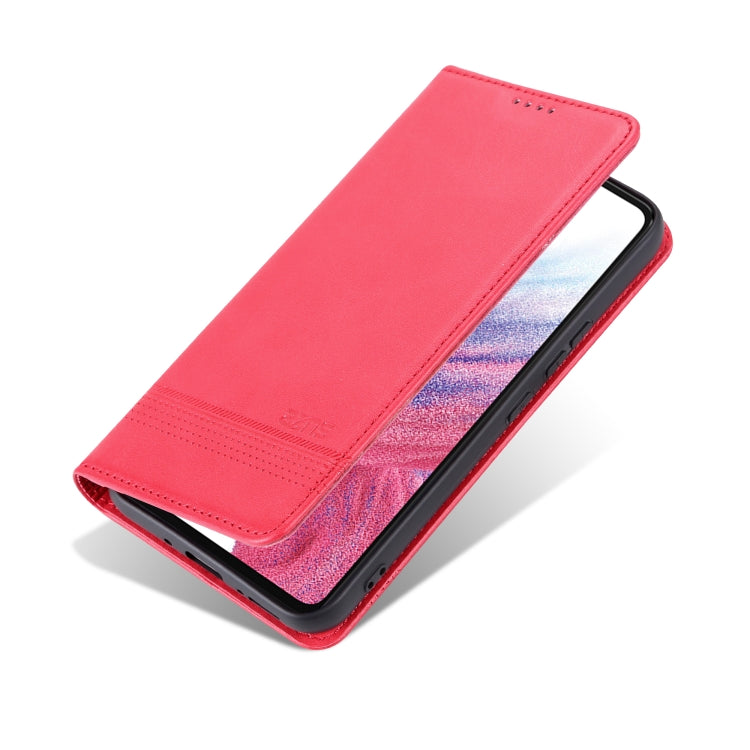 For Samsung Galaxy A54 5G AZNS Magnetic Calf Texture Flip Leather Phone Case(Red) - Galaxy Phone Cases by AZNS | Online Shopping UK | buy2fix