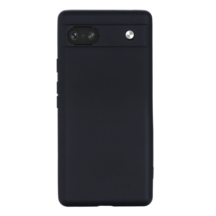 For Google Pixel 7a Pure Color Liquid Silicone Shockproof Phone Case(Black) - Google Cases by buy2fix | Online Shopping UK | buy2fix
