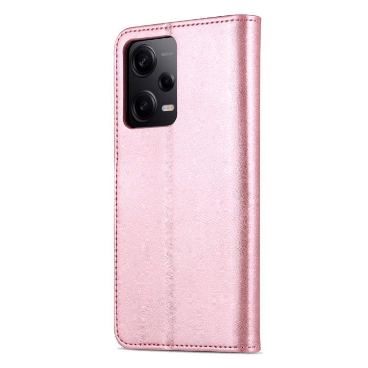 For Xiaomi Redmi Note 12 5G Global / China / Poco X5 AZNS Skin Feel Calf Texture Flip Leather Phone Case(Rose Gold) - Note 12 Cases by AZNS | Online Shopping UK | buy2fix