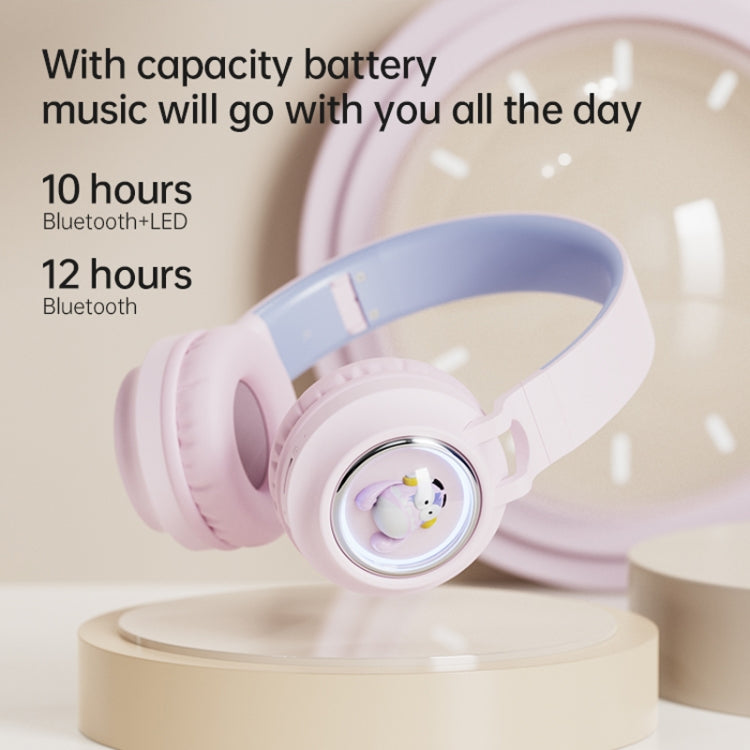 Q1 Headphones Monster Kids Over-Ear Bluetooth Earphones(Pink) - Apple Accessories by buy2fix | Online Shopping UK | buy2fix