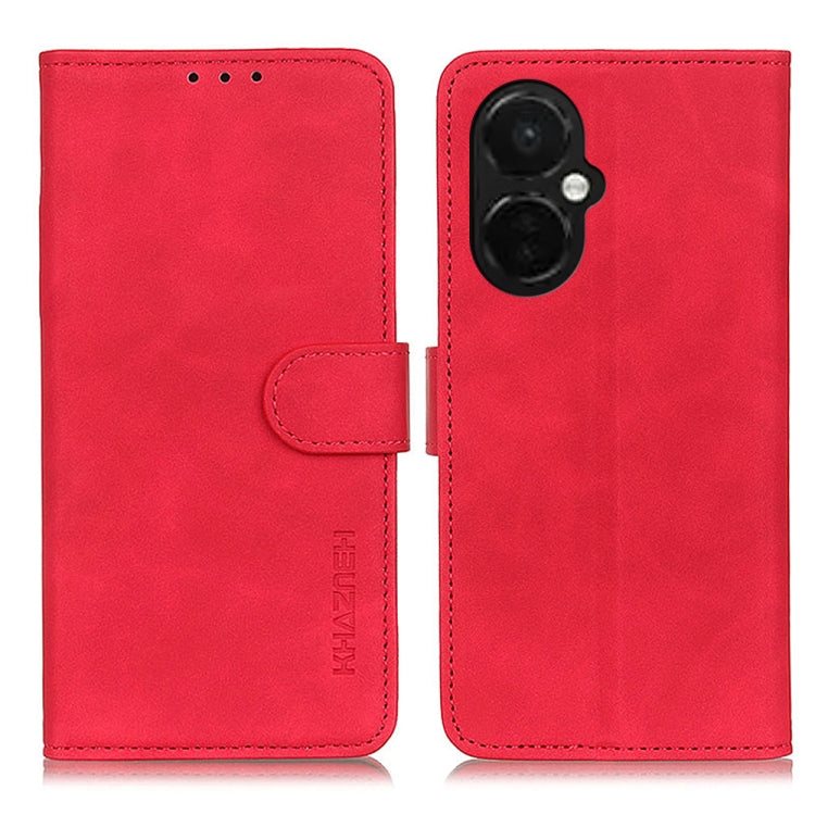 For OnePlus Nord CE 3 Lite KHAZNEH Retro Texture Flip Leather Phone Case(Red) - OnePlus Cases by buy2fix | Online Shopping UK | buy2fix