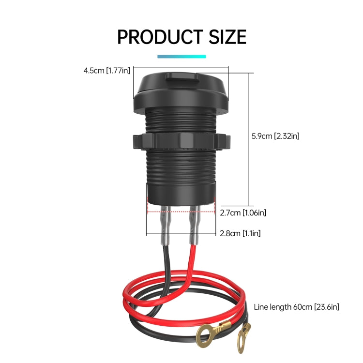 ZH-1786A2 QC3.0 USB-A + Type-C Dual Interface Car Charger, Cable Length: 60cm - In Car by buy2fix | Online Shopping UK | buy2fix