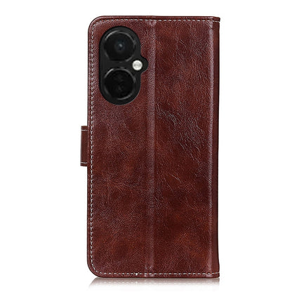 For OnePlus Nord CE 3 Lite Retro Crazy Horse Texture Leather Phone Case(Brown) - OnePlus Cases by buy2fix | Online Shopping UK | buy2fix