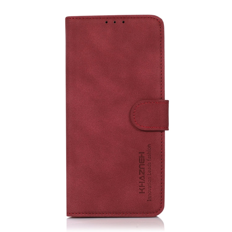 For Xiaomi Redmi 12C/11A KHAZNEH Matte Texture Leather Phone Case(Red) - Xiaomi Cases by buy2fix | Online Shopping UK | buy2fix