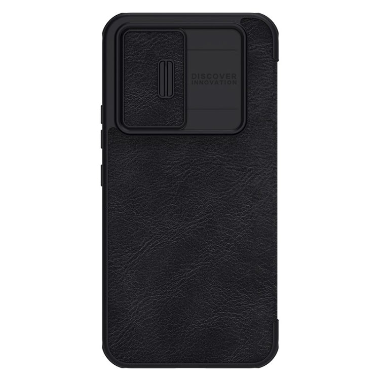 For Samsung Galaxy A54 5G NILLKIN QIN Series Pro Sliding Camera Cover Design Leather Phone Case(Black) - Galaxy Phone Cases by NILLKIN | Online Shopping UK | buy2fix