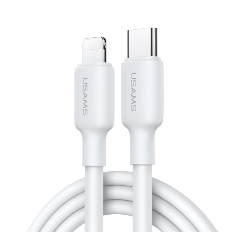 USAMS US-SJ610 U84 PD20W USB-C / Type-C to 8 Pin Charging Data Cable, Cable Length:1m(White) - 2 in 1 Cable by USAMS | Online Shopping UK | buy2fix