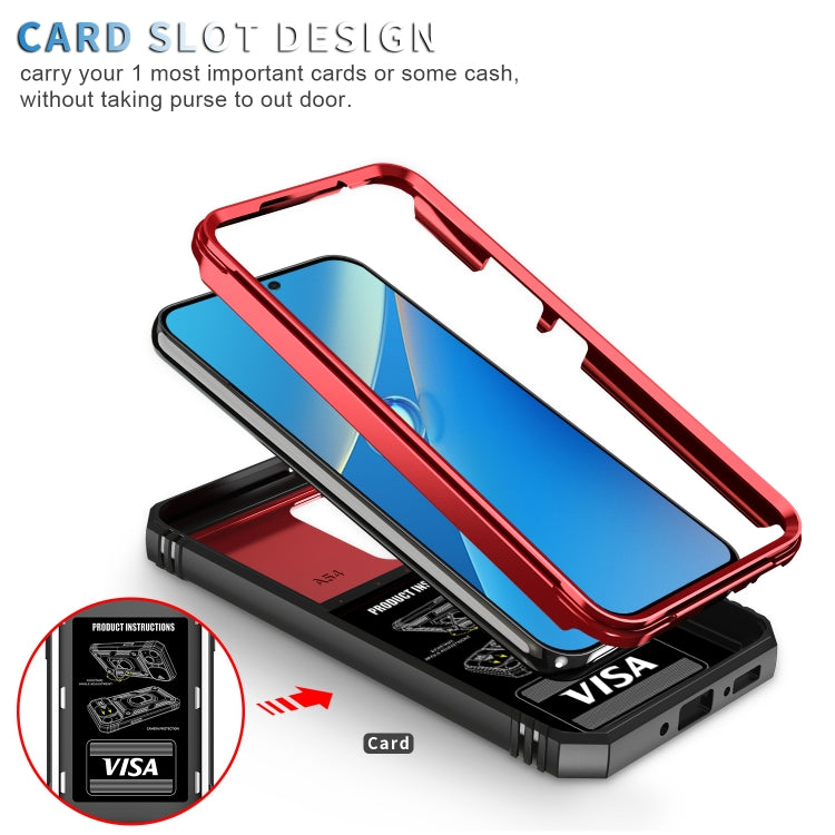 For Samsung Galaxy A54 5G Sliding Camshield TPU + PC Phone Case(Red+Black) - Galaxy Phone Cases by buy2fix | Online Shopping UK | buy2fix