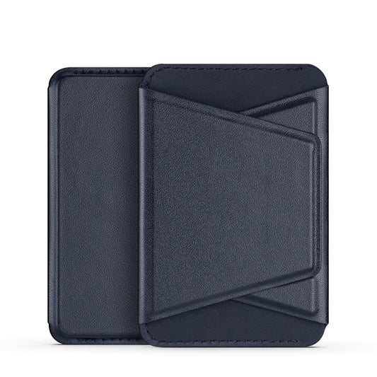 DUX DUCIS Universal Magnetic PU Leathe Card Bag With Holder(Blue) - Universal Leather Case by DUX DUCIS | Online Shopping UK | buy2fix