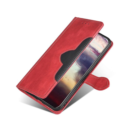 For Xiaomi Redmi 12C 4G Skin Feel Magnetic Buckle Leather Phone Case(Red) - Xiaomi Cases by buy2fix | Online Shopping UK | buy2fix