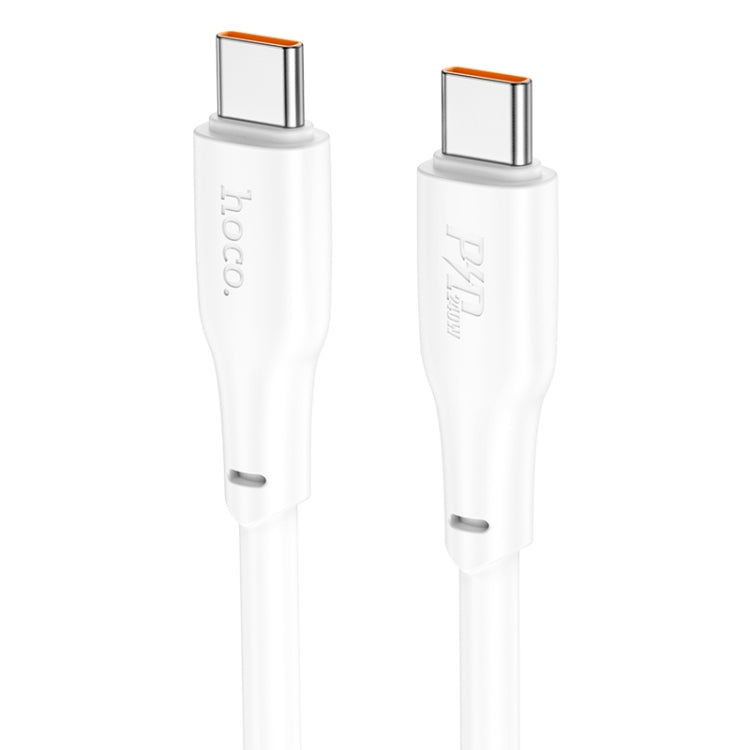 hoco X93 240W USB-C/Type-C to USB-C/Type-C Fast Charge Data Cable, Length:2m(White) - USB-C & Type-C Cable by hoco | Online Shopping UK | buy2fix