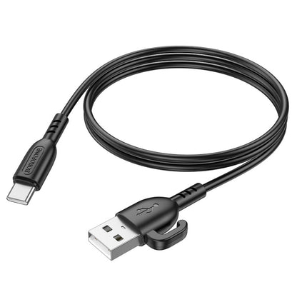 Borofone BX91 USB to Type-C Symbol 3A Charging Data Cable, Length:1m(Black) -  by Borofone | Online Shopping UK | buy2fix