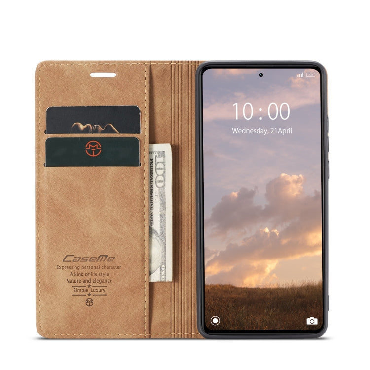 For Xiaomi Redmi Note 12 Pro 5G / Poco X5 Pro CaseMe 013 Multifunctional Horizontal Flip Leather Phone Case(Brown) - Xiaomi Cases by CaseMe | Online Shopping UK | buy2fix