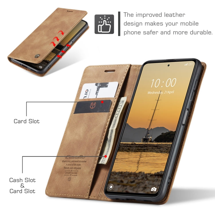 For Xiaomi Redmi Note 12 Pro 5G / Poco X5 Pro CaseMe 013 Multifunctional Horizontal Flip Leather Phone Case(Brown) - Xiaomi Cases by CaseMe | Online Shopping UK | buy2fix