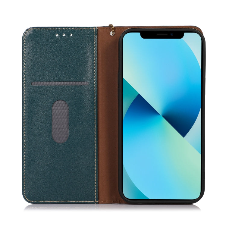 For Sony Xperia 10 V KHAZNEH Nappa Top Layer Cowhide Leather Phone Case(Green) - Sony Cases by buy2fix | Online Shopping UK | buy2fix