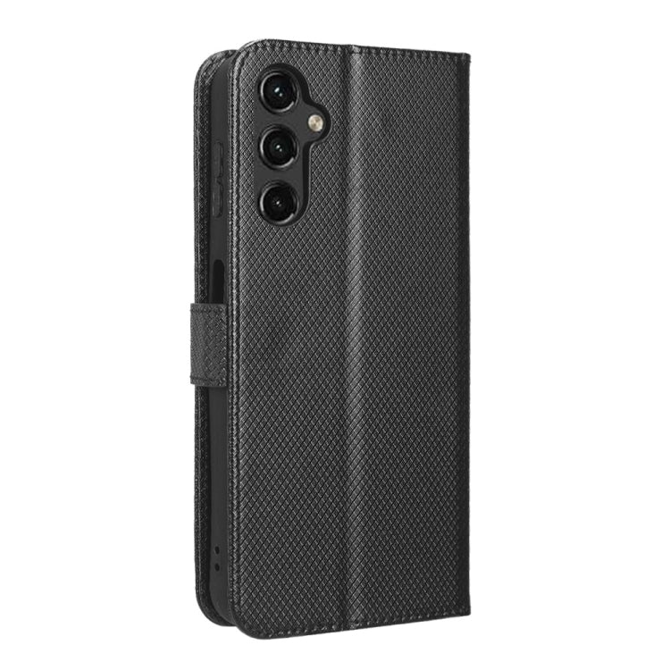 For Samsung Galaxy A24 4G Diamond Texture Leather Phone Case(Black) - Galaxy Phone Cases by buy2fix | Online Shopping UK | buy2fix