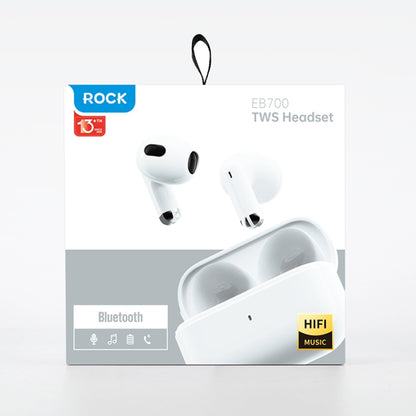 ROCK EB700 TWS Bluetooth 5.3 HIFI Music Earphones(White) - TWS Earphone by ROCK | Online Shopping UK | buy2fix