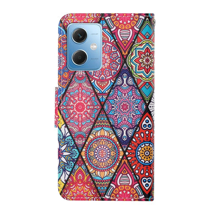 For Xiaomi Redmi Note 12 5G Global/Poco X5 Colored Drawing Pattern Flip Leather Phone Case(Diamond Totem) - Note 12 Cases by buy2fix | Online Shopping UK | buy2fix