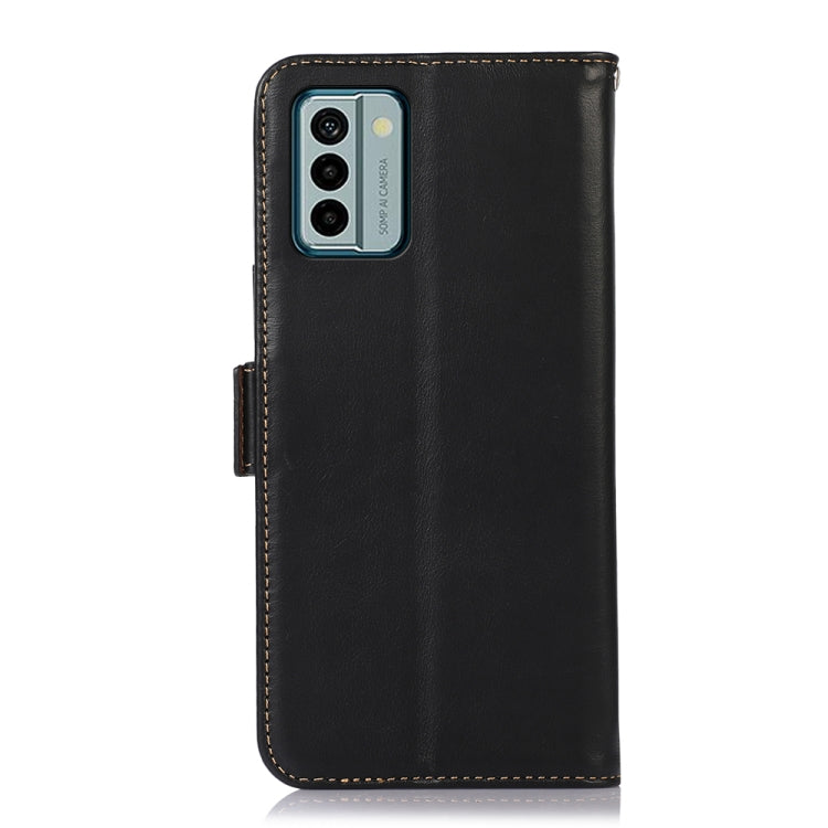 For Nokia G22 4G Crazy Horse Top Layer Cowhide Leather Phone Case(Black) - Nokia Cases by buy2fix | Online Shopping UK | buy2fix