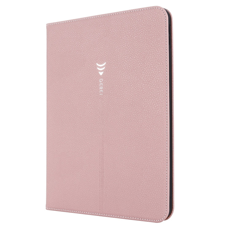 For iPad 10th Gen 10.9 2022 GEBEI Silk Texture Flip Tablet Leather Case(Rose Gold) - iPad 10th Gen 10.9 Cases by GEBEI | Online Shopping UK | buy2fix