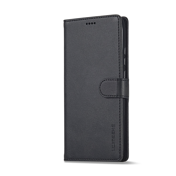 For Xiaomi Redmi Note 12 4G Global LC.IMEEKE Calf Texture Leather Phone Case(Black) - Note 12 Cases by LC.IMEEKE | Online Shopping UK | buy2fix