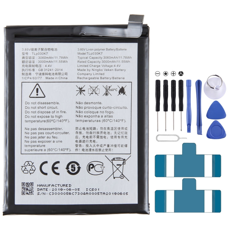 For Alcatel 1s 5024A 5024D_EEA 3000mAh Battery Replacement TLP030K7 - Others by buy2fix | Online Shopping UK | buy2fix