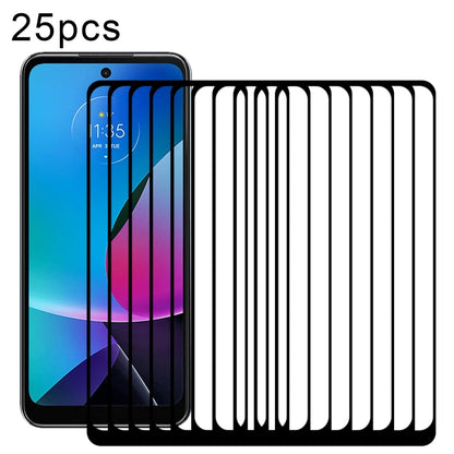 For Motorola Moto G Play 2023 25pcs Full Glue Full Cover Screen Protector Tempered Glass Film - Motorola Tempered Glass by buy2fix | Online Shopping UK | buy2fix