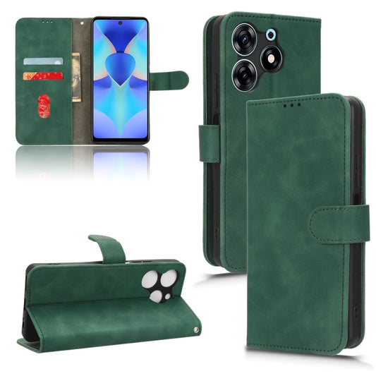 For TECNO Spark 10 Pro Skin Feel Magnetic Flip Leather Phone Case(Green) - Tecno Cases by buy2fix | Online Shopping UK | buy2fix