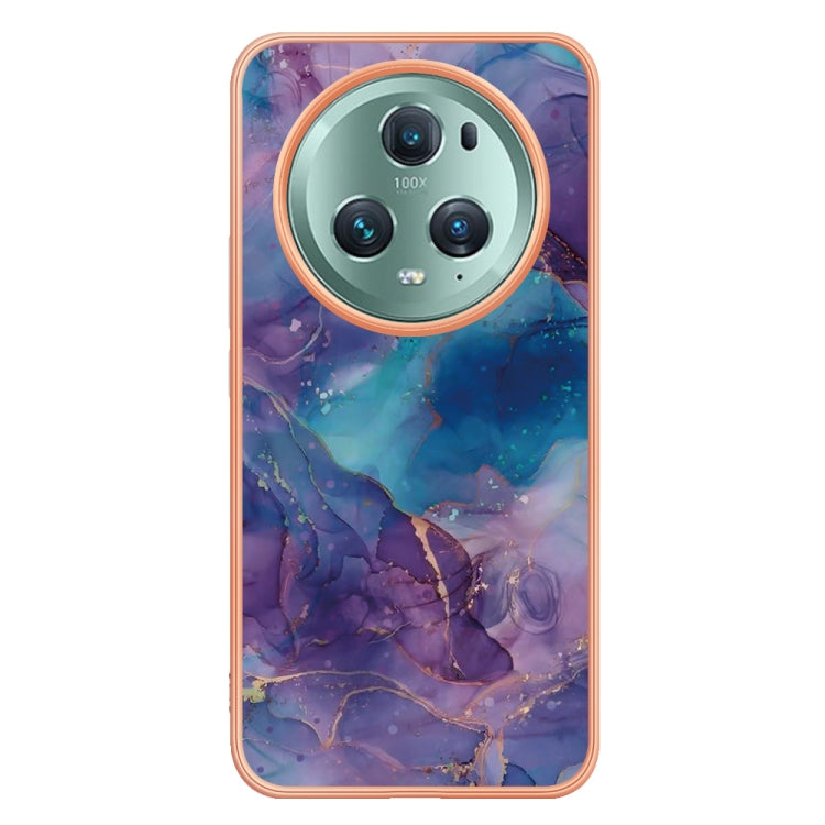 For Honor Magic5 Pro Electroplating Marble Dual-side IMD Phone Case(Purple 016) - Honor Cases by buy2fix | Online Shopping UK | buy2fix