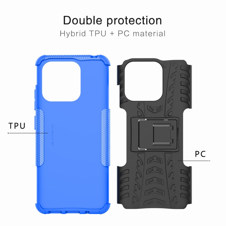 For Xiaomi Redmi 12C Tire Texture TPU + PC Phone Case with Holder(Purple) - Xiaomi Cases by buy2fix | Online Shopping UK | buy2fix