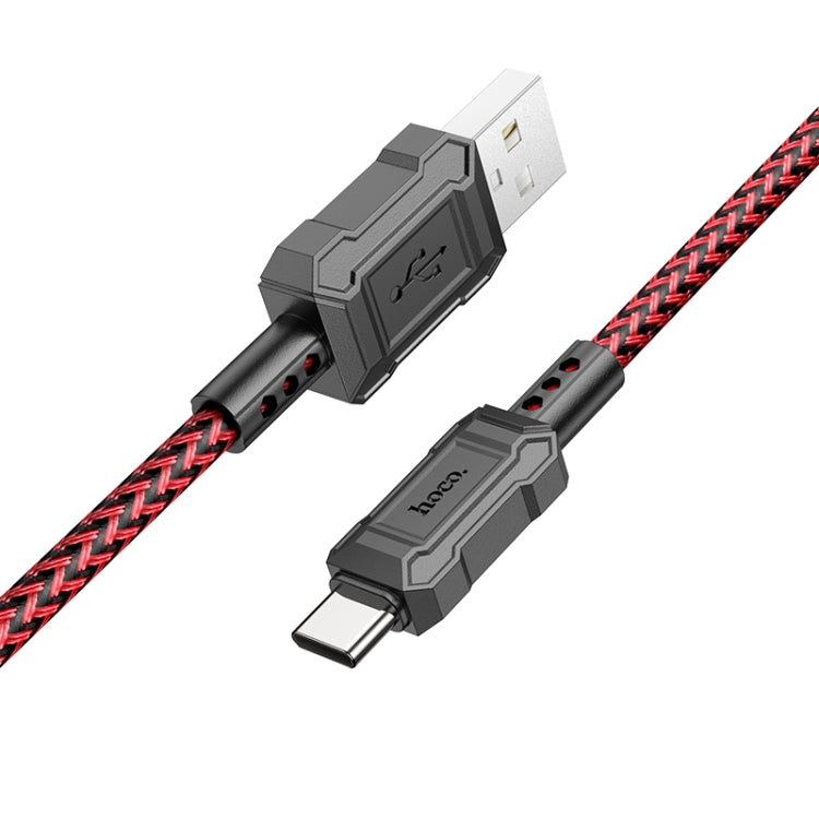 hoco X94 Leader 3A USB to USB-C / Type-C Charging Data Dable, Length:1m(Red) -  by hoco | Online Shopping UK | buy2fix