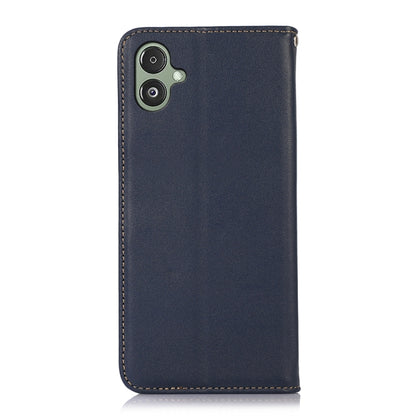 For Samsung Galaxy F14 5G KHAZNEH Nappa Top Layer Cowhide Leather Phone Case(Blue) - Galaxy Phone Cases by buy2fix | Online Shopping UK | buy2fix