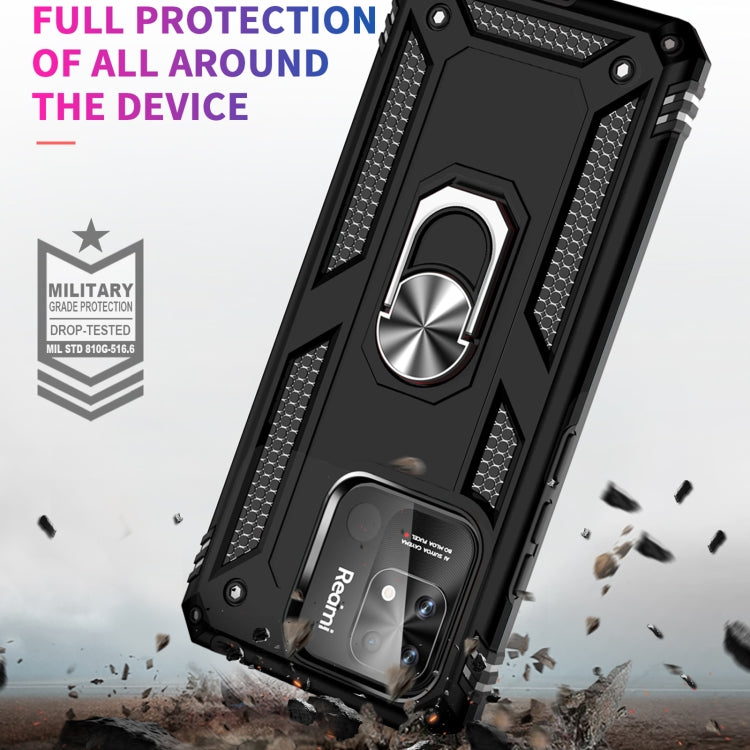 For Xiaomi Redmi 12C / 11A Shockproof TPU + PC Phone Case with Holder(Black) - Mi 11 Ultra Cases by buy2fix | Online Shopping UK | buy2fix